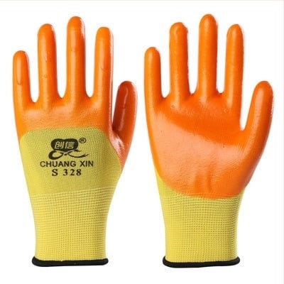 Mănuși de lucru - rezistente la abraziune, durabile, impermeabile, rezistente la ulei, anti-înțepare (Lungime 23 cm; Greutate 84 g; Rezistență la ulei)