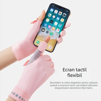 Mănuși de protecție solară pentru ciclism în aer liber și conducere, protecție UPF50+ UV, răcire Ice-Feel, design flip-up