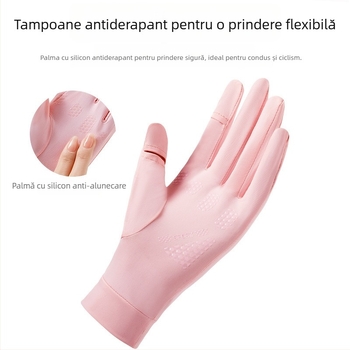 Mănuși de protecție solară pentru ciclism în aer liber și conducere, protecție UPF50+ UV, răcire Ice-Feel, design flip-up