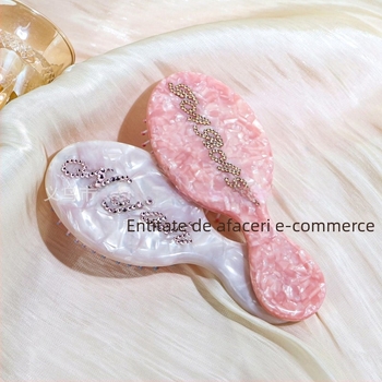 Pieptene pentru păr personalizat cu pernă de aer – nume personalizat, acetat, Dove, unealtă de coafare de lux