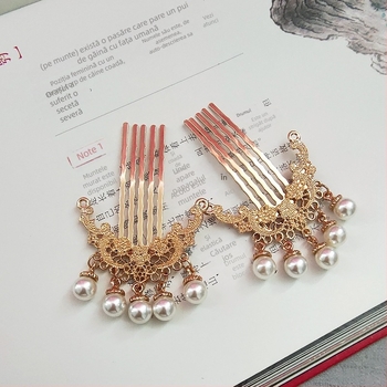 Accesorii metalice pentru păr în stil retro, agrafe geometrice, finisaj electroplacat