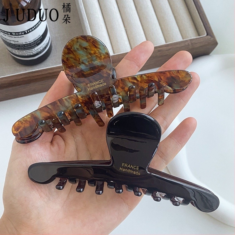 Clip de păr din acid acetic — clip cu priză, realizat manual, stil Maillard pădure pentru femei