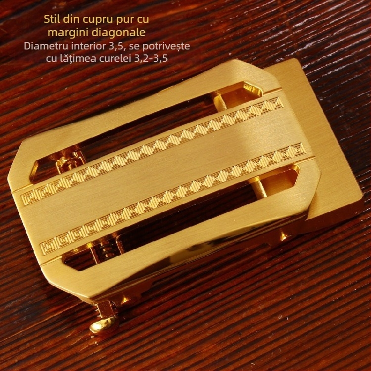 Cataramă automată pentru curea, din cupru pur, cataramă pentru bărbați, stil Chinezesc