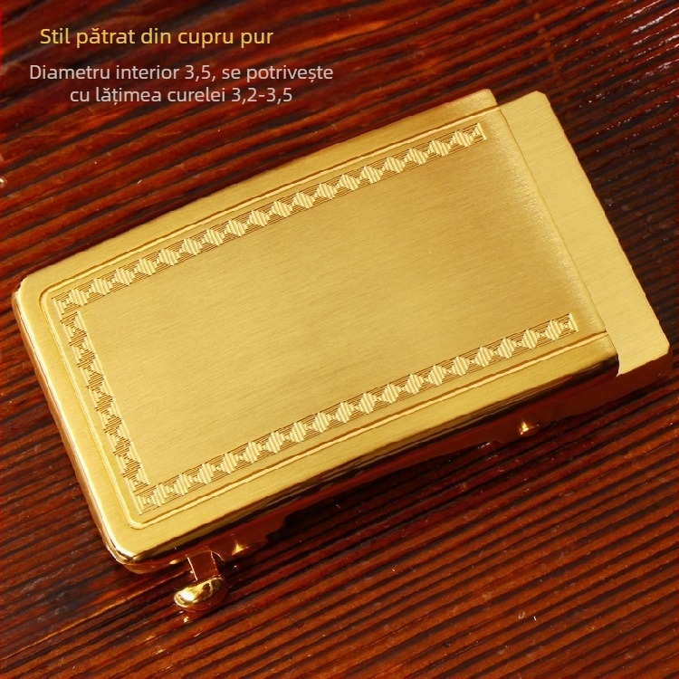 Cataramă automată pentru curea, din cupru pur, cataramă pentru bărbați, stil Chinezesc