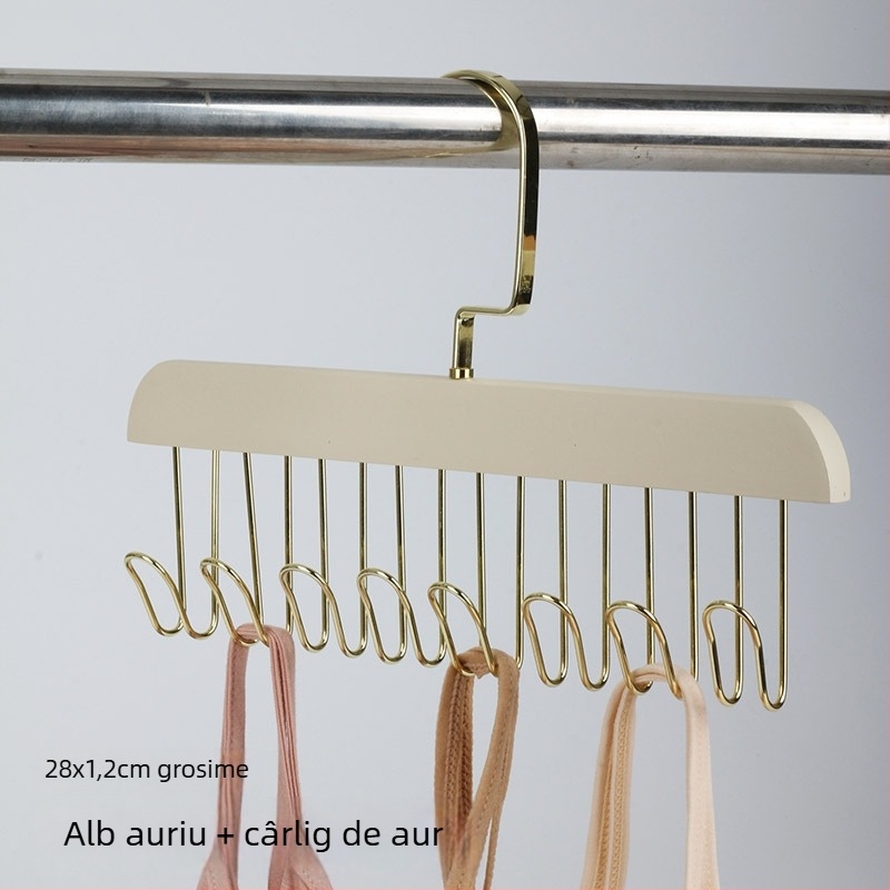 Suport din lemn pentru curele, multifuncțional pentru cravate și eșarfe, stil modern minimalist, pentru uz casnic, cu cârlige din metal