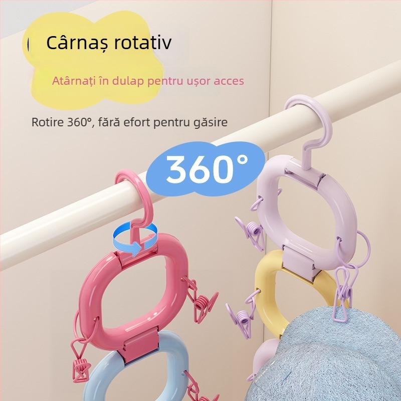 Suport clip pentru pălării - plastic, pliabil, model 1, brand Orange Words