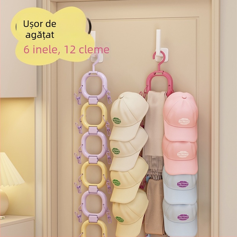 Suport clip pentru pălării - plastic, pliabil, model 1, brand Orange Words