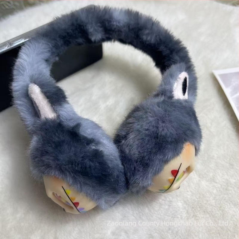 Protecții pentru urechi pentru copii, model în blocuri de culori, rezistente la vânt, calde pentru iarnă