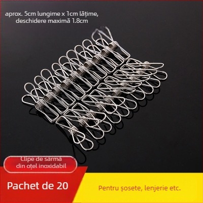 Clip uscare din oțel inoxidabil, clip anti-vânt pentru haine, șosete, cămăși și altele