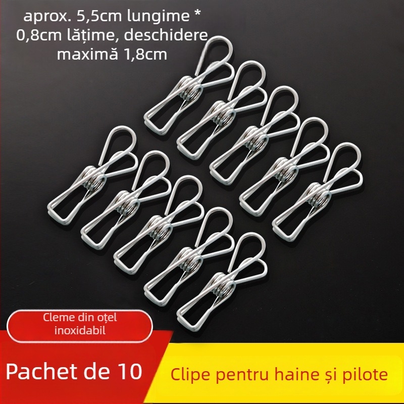 Clip uscare din oțel inoxidabil, clip anti-vânt pentru haine, șosete, cămăși și altele