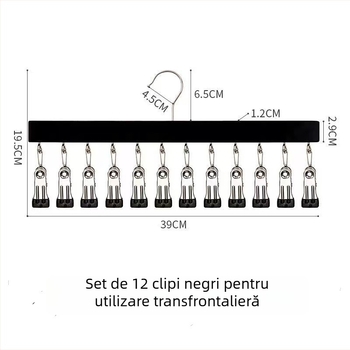 Cleme de depozitare din lemn – 10 sau 12 cleme, pentru lenjerie, șosete și haine, design minimalist modern