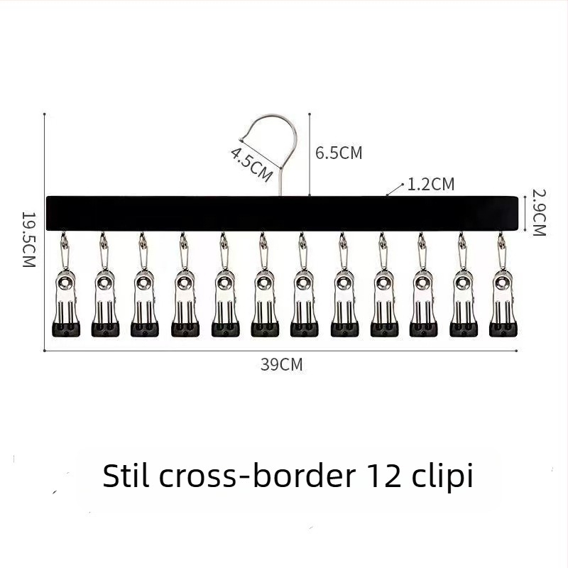 Cleme de depozitare din lemn – 10 sau 12 cleme, pentru lenjerie, șosete și haine, design minimalist modern