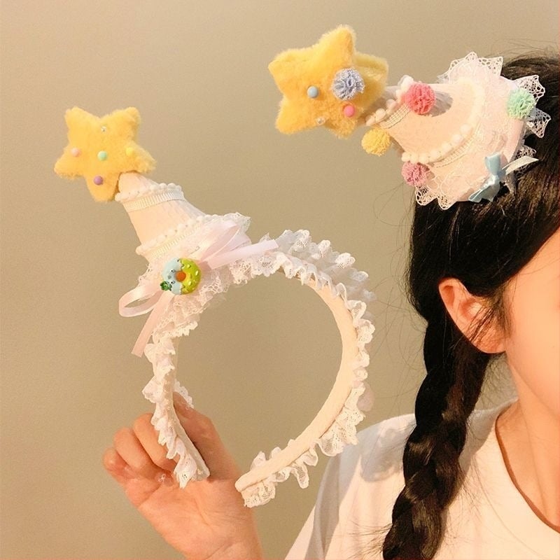 Accesorii păr cosplay – diademă cu stea, stil Lolita, prop pentru fotografii la petrecere; categorie: Cosplay Clothing Props; export internațional exclusiv