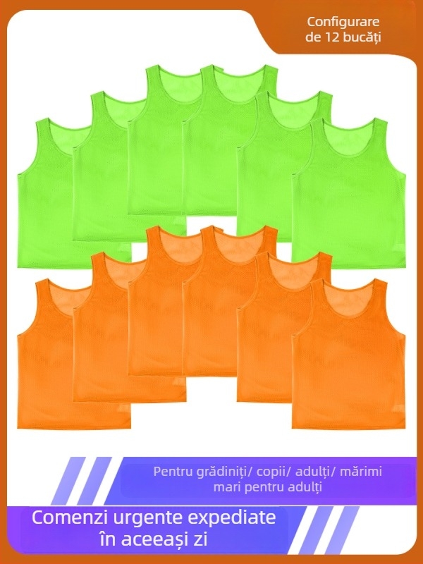 Vesta de antrenament pentru fotbal, copii, cu plasă mare, poliester, toate sezoanele, unisex