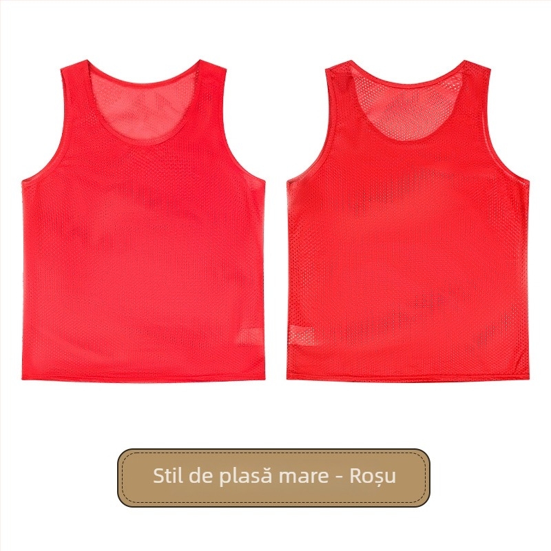 Vesta de antrenament pentru fotbal, copii, cu plasă mare, poliester, toate sezoanele, unisex