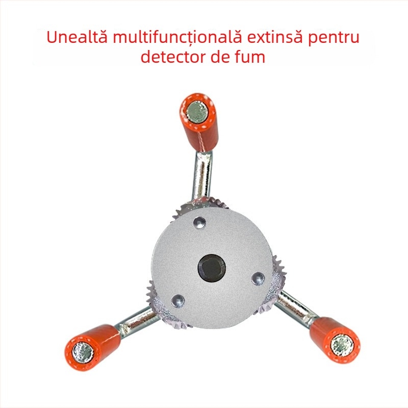 Hudun instrument de demontare din aliaj de aluminiu pentru senzori de fum și temperatură; set de 6 piese; compatibil cu diferite mărci de senzori de fum și temperatură; unelte de demontare
