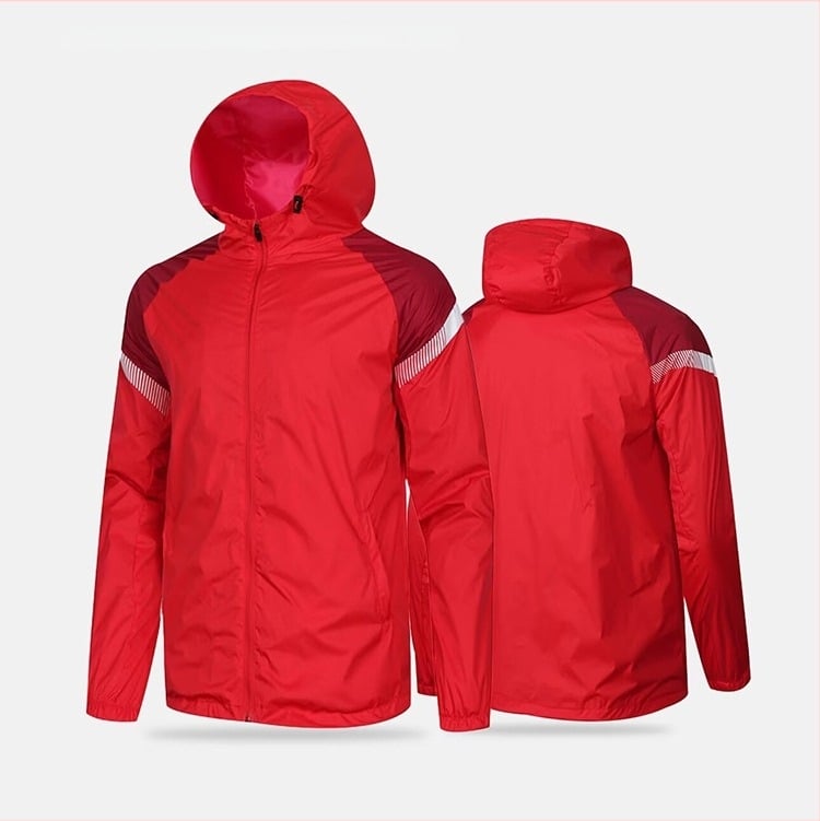Jachetă windbreaker pentru copii cu glugă, din nailon, căptușită, unisex, pentru antrenamente în aer liber (iarna, primăvara, toamna)