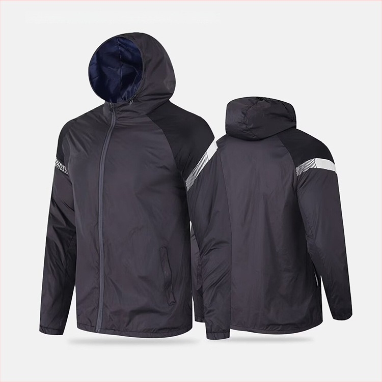 Jachetă windbreaker pentru copii cu glugă, din nailon, căptușită, unisex, pentru antrenamente în aer liber (iarna, primăvara, toamna)