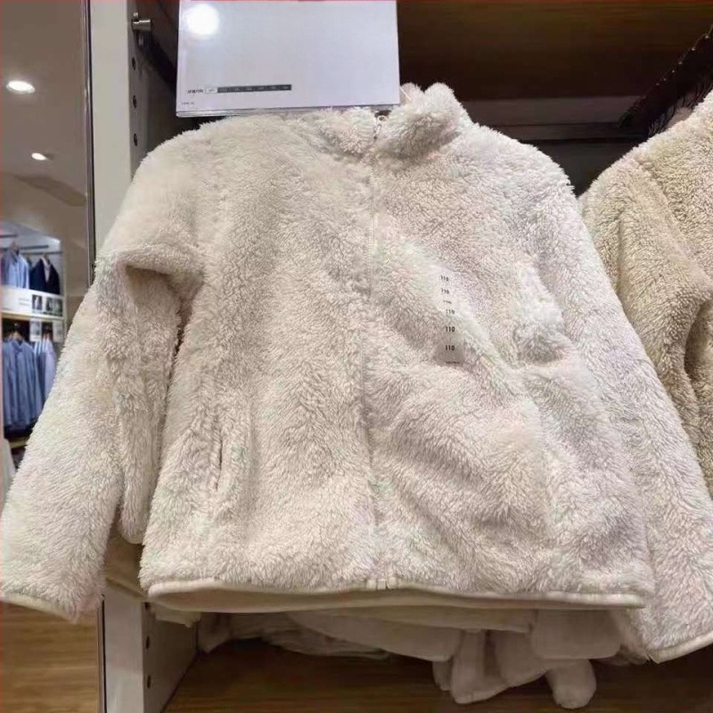 Jachetă unisex din polar pluș, fermoar, stil coreean, guler înălțat, pentru nou-născuți 0–1 an