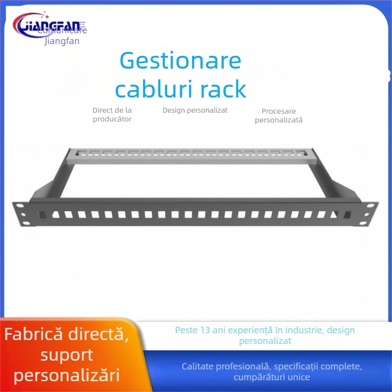 Rack cabinet pentru cabluri de rețea cu fibră optică, gestionare cabluri, tip card plug-in, cadru metalic, Jiang fan