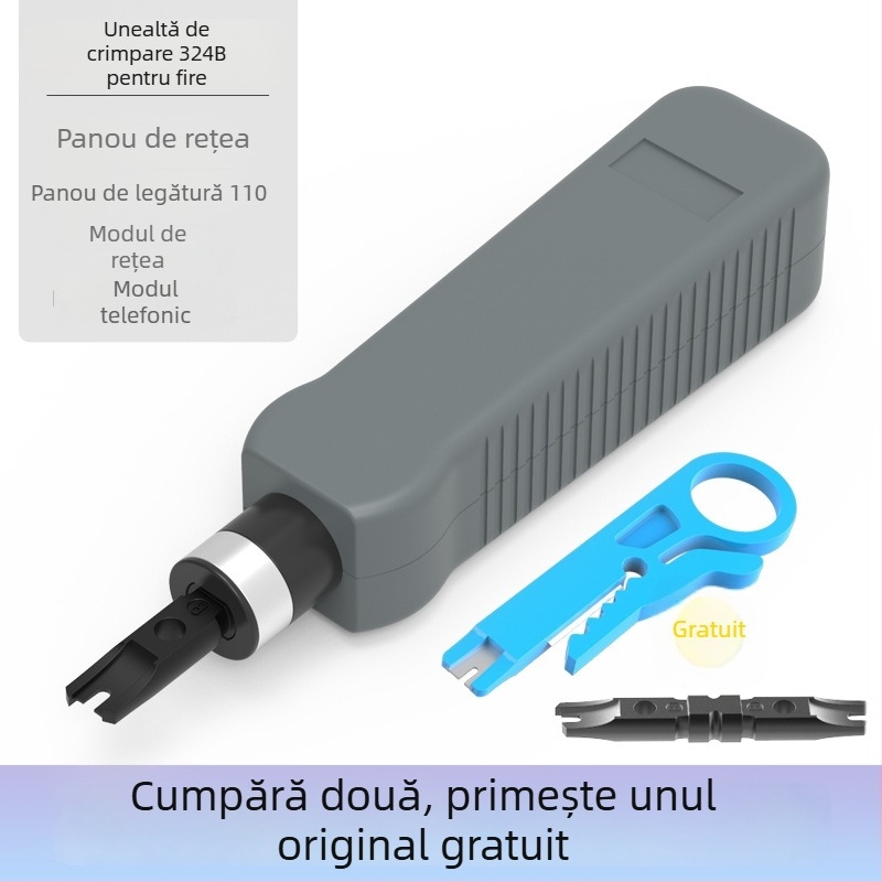 Cuțit perforator pentru cabluri de rețea – 110 crimpare capacitate, 175 mm, mâner ABS, oțel 45#