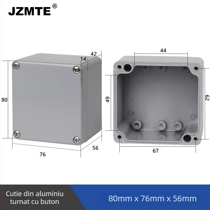 Cutie terminală din aluminiu turnat, pentru exterior, impermeabilă, 440V sau mai mare, JZMTE, importată