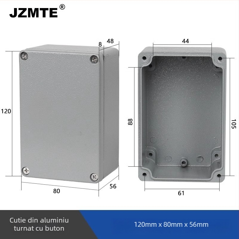 Cutie terminală din aluminiu turnat, pentru exterior, impermeabilă, 440V sau mai mare, JZMTE, importată