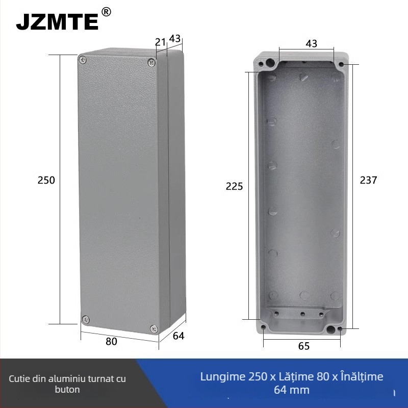 Cutie terminală din aluminiu turnat, pentru exterior, impermeabilă, 440V sau mai mare, JZMTE, importată