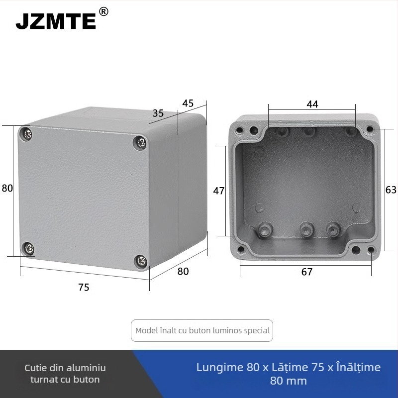 Cutie terminală din aluminiu turnat, pentru exterior, impermeabilă, 440V sau mai mare, JZMTE, importată