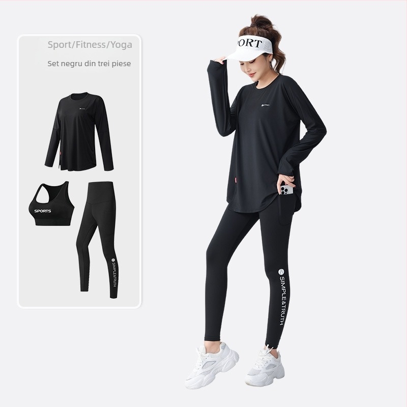 Tricou Zolandi pentru fitness și yoga, mâneci lungi, croială lejeră, material poliester-spandex, lungime 70 cm