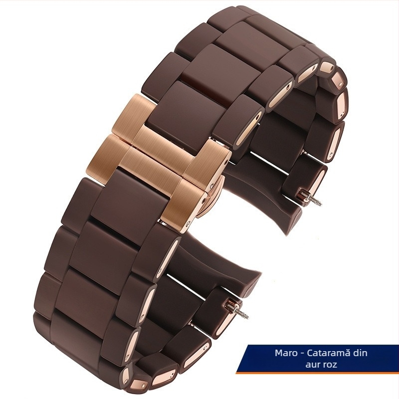Bratara de ceas din oțel cu acoperire din cauciuc AR5889/5890/5905/5920, 20/23 mm, unisex