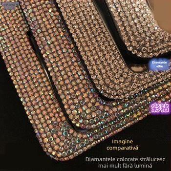Ramă pentru plăcuța de înmatriculare a mașinii cu diamante din oțel inoxidabil – Cod produs 46210306z5681h