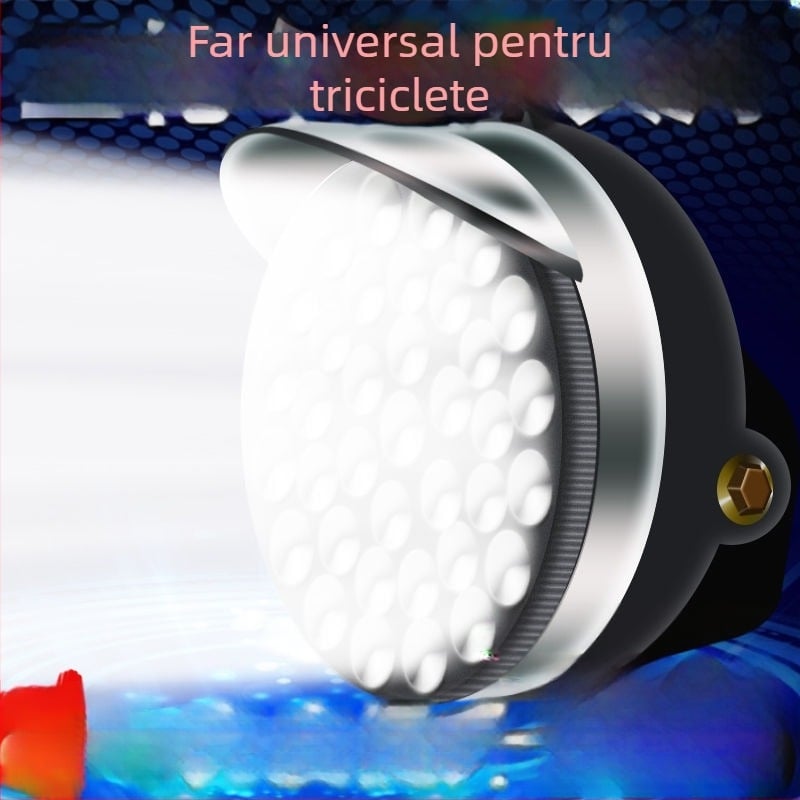 Far pentru triciclu electric – LED foarte luminos, frontal, compatibil cu 12V/48V/60V