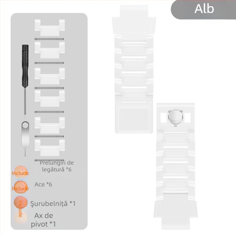 Brățară magnetică cu lanț pentru ceasuri inteligente pentru copii Little Genius, compatibilă cu D3/D2/Z6Pro/Z7/Z8/Z9/Z11, interfață 15 mm, material plastic, greutate 30 g.