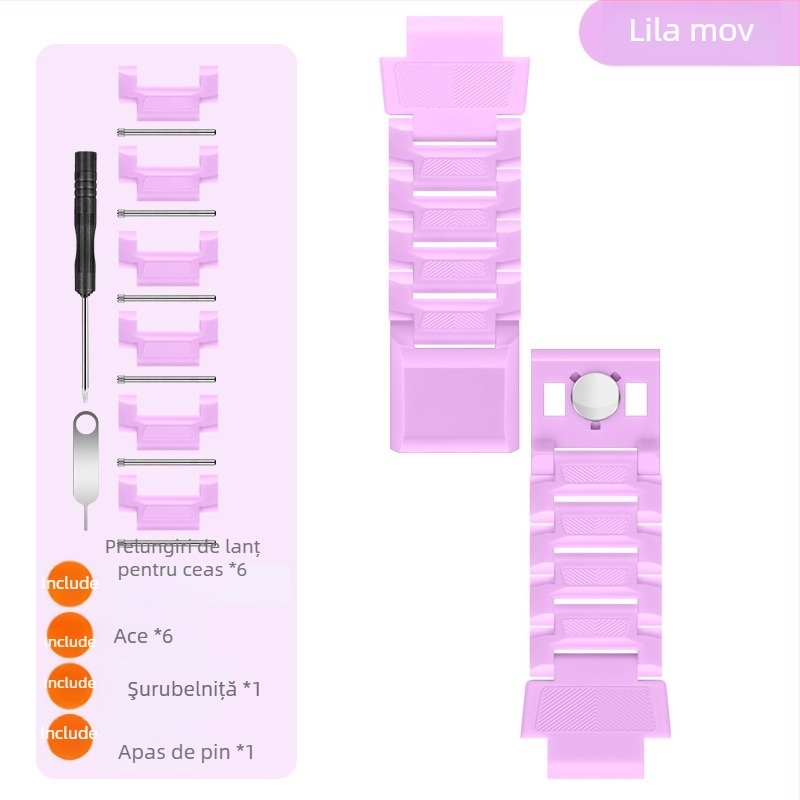 Brățară magnetică cu lanț pentru ceasuri inteligente pentru copii Little Genius, compatibilă cu D3/D2/Z6Pro/Z7/Z8/Z9/Z11, interfață 15 mm, material plastic, greutate 30 g.