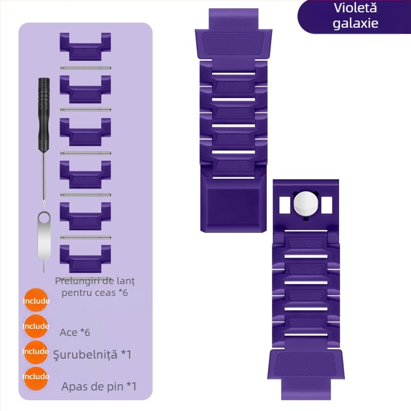 Brățară magnetică cu lanț pentru ceasuri inteligente pentru copii Little Genius, compatibilă cu D3/D2/Z6Pro/Z7/Z8/Z9/Z11, interfață 15 mm, material plastic, greutate 30 g.