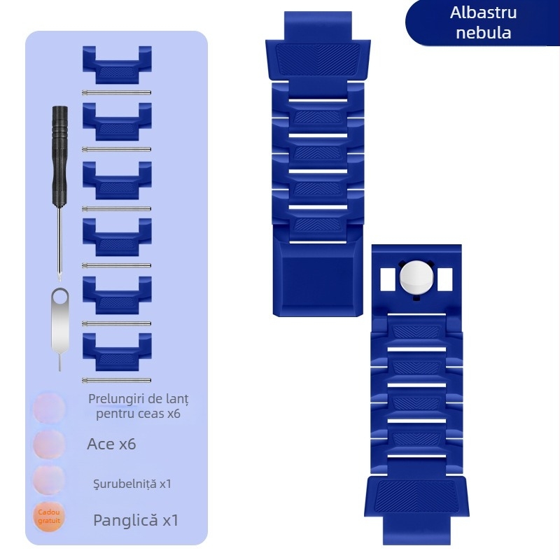 Brățară magnetică cu lanț pentru ceasuri inteligente pentru copii Little Genius, compatibilă cu D3/D2/Z6Pro/Z7/Z8/Z9/Z11, interfață 15 mm, material plastic, greutate 30 g.