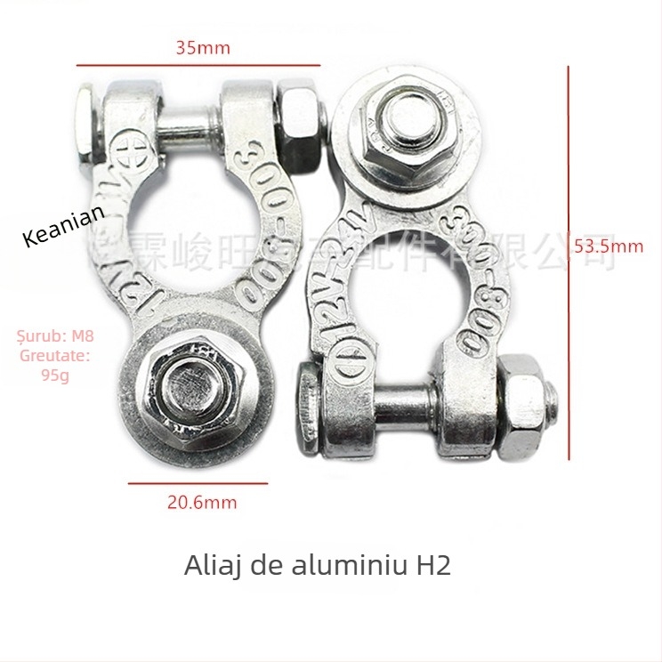 Clema terminală pentru baterie din cupru pur, model H2/y03/a3/c4/c3/d2/k1, marcă Lin junwang