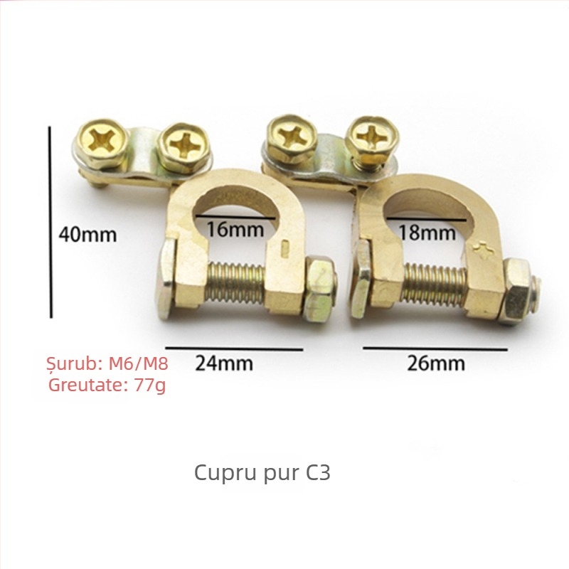 Clema terminală pentru baterie din cupru pur, model H2/y03/a3/c4/c3/d2/k1, marcă Lin junwang