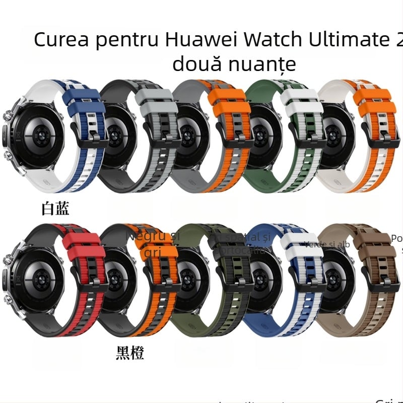 Bandă din silicon pentru Huawei Watch Ultimate2, stil minimalist, 18 g, cataramă cu pin, 2025