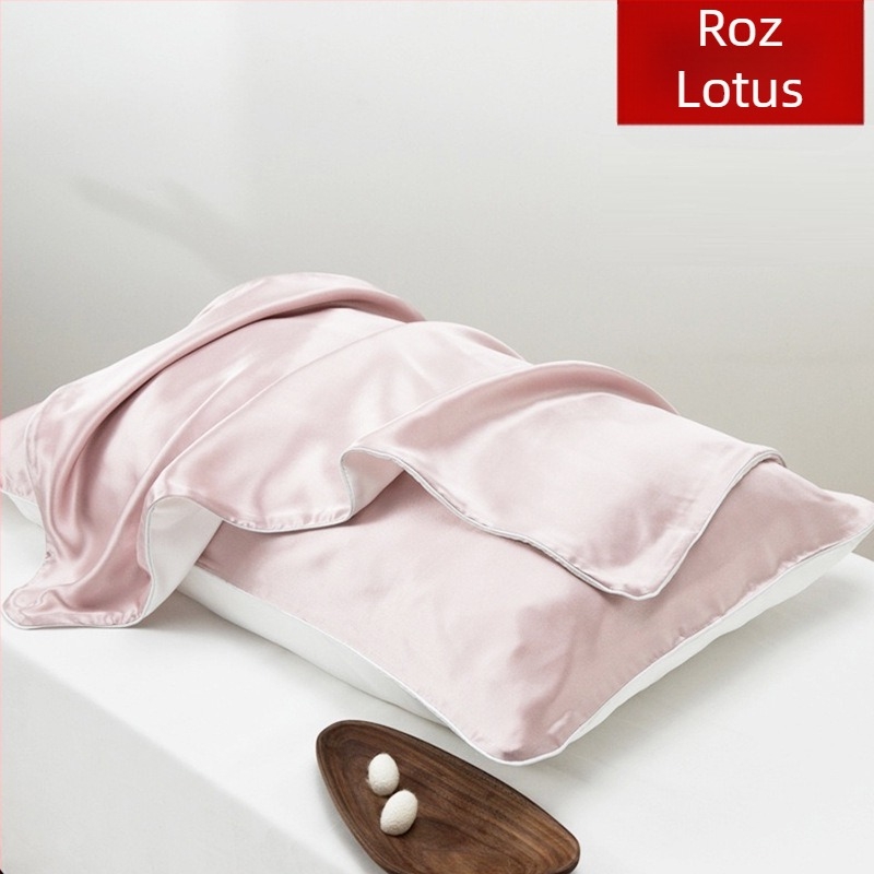 Fețe de pernă din mătase Mulberry, 100% mătase, țesătură satin, 120 fire/inci, vopsire reactive