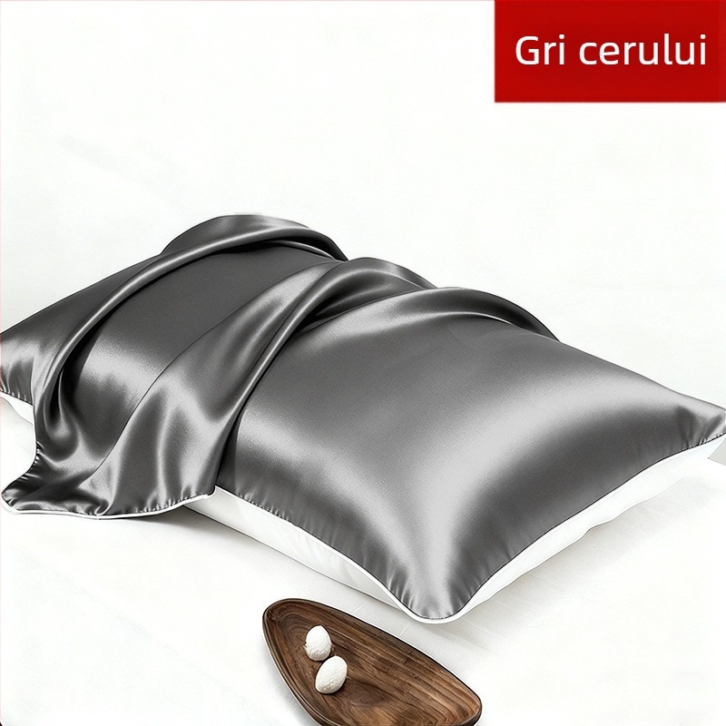 Fețe de pernă din mătase Mulberry, 100% mătase, țesătură satin, 120 fire/inci, vopsire reactive