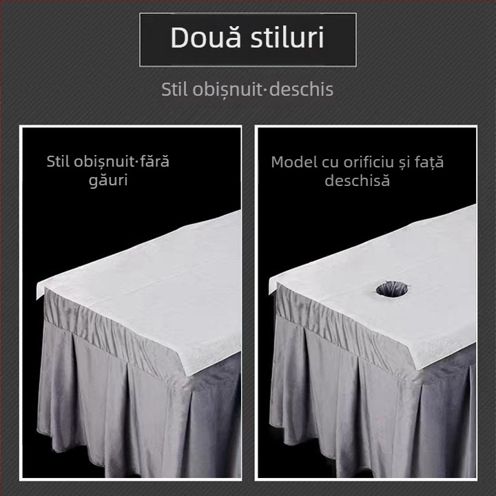 Foaie de pat de unică folosință pentru saloane de înfrumusețare, 100 bucăți, țesătură nețesută respirabilă