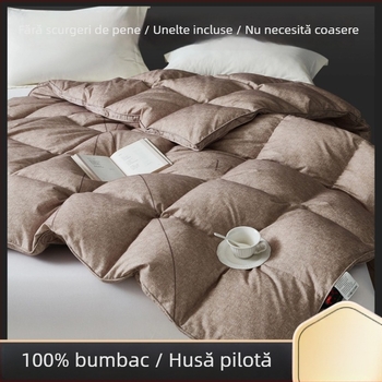 Husă de pilotă din bumbac dublu strat, cu inserție de pilotă auto-umplere și umplutură anti-piling