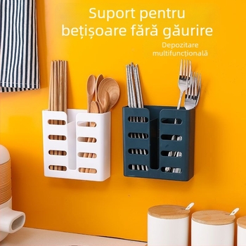 Suport de perete pentru bețișoare și linguri, material PP, spațiu de depozitare multifuncțional pentru bucătărie, origine Chaozhou