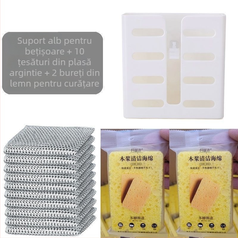 Suport de perete pentru bețișoare și linguri, material PP, spațiu de depozitare multifuncțional pentru bucătărie, origine Chaozhou