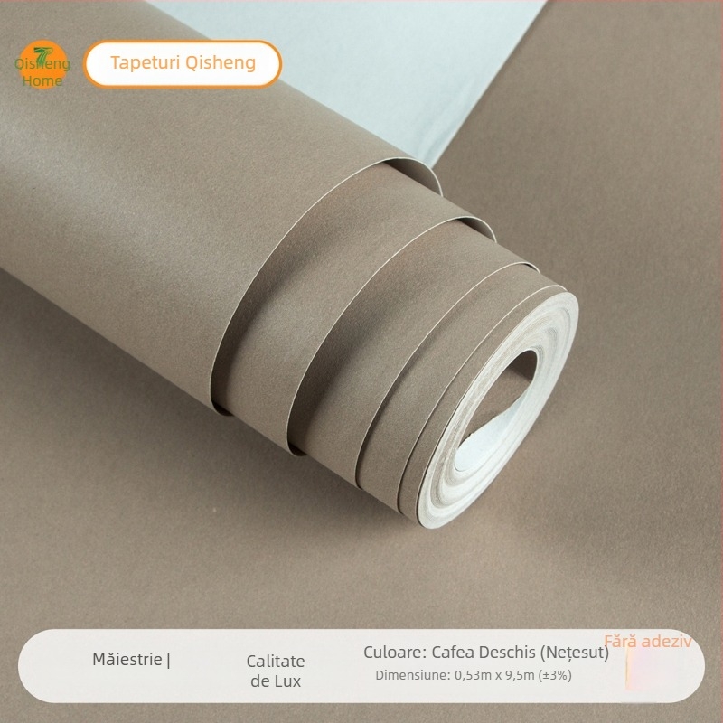 Tapet Nordic, culoare solidă pentru sufragerie, fundal minimalist al pereților, fibră nețesută groasă