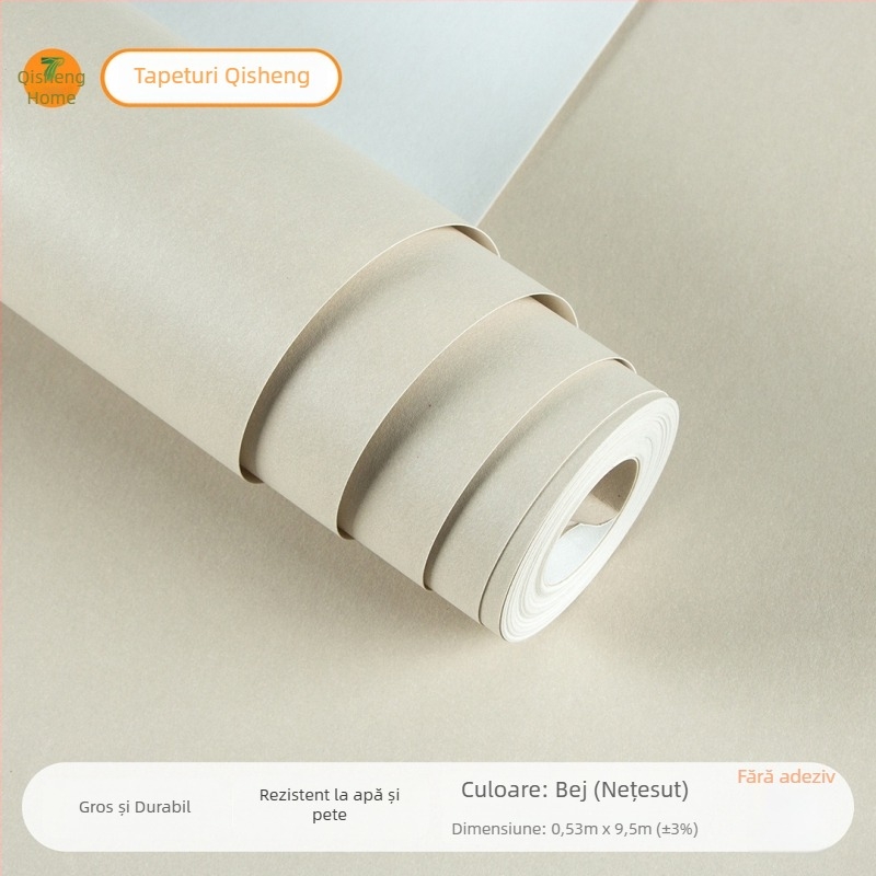 Tapet Nordic, culoare solidă pentru sufragerie, fundal minimalist al pereților, fibră nețesută groasă