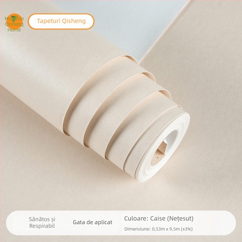 Tapet Nordic, culoare solidă pentru sufragerie, fundal minimalist al pereților, fibră nețesută groasă