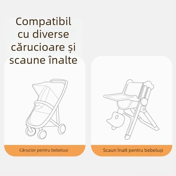 Perne pentru scaunul de la cărucior – All-Season, reversibilă, protecție frontală; Materiale: bumbac pur + fir de mătase + ice silk; Pentru 0–1 ani; Personalizabilă